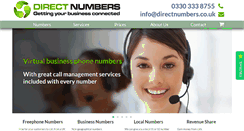 Desktop Screenshot of directnumbers.co.uk