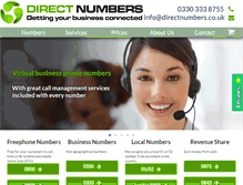 Tablet Screenshot of directnumbers.co.uk